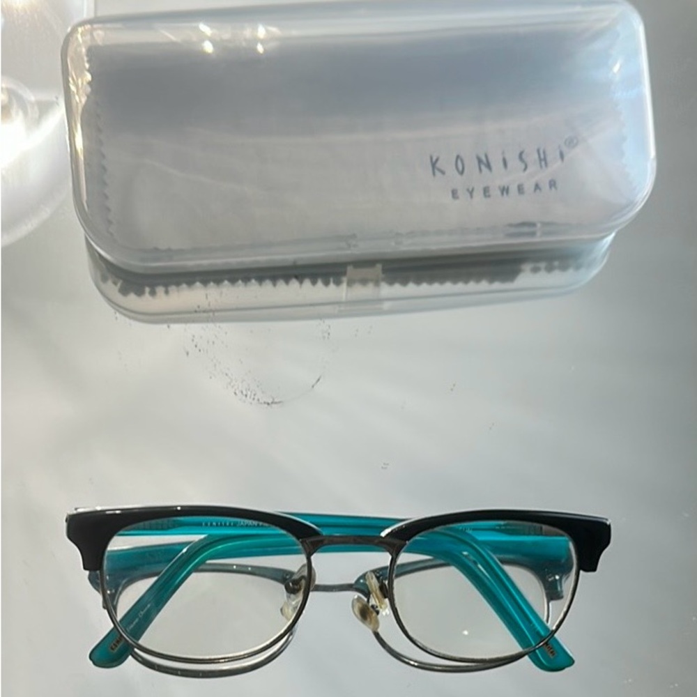 Konishi Eyewear Blue and Black Glasses
